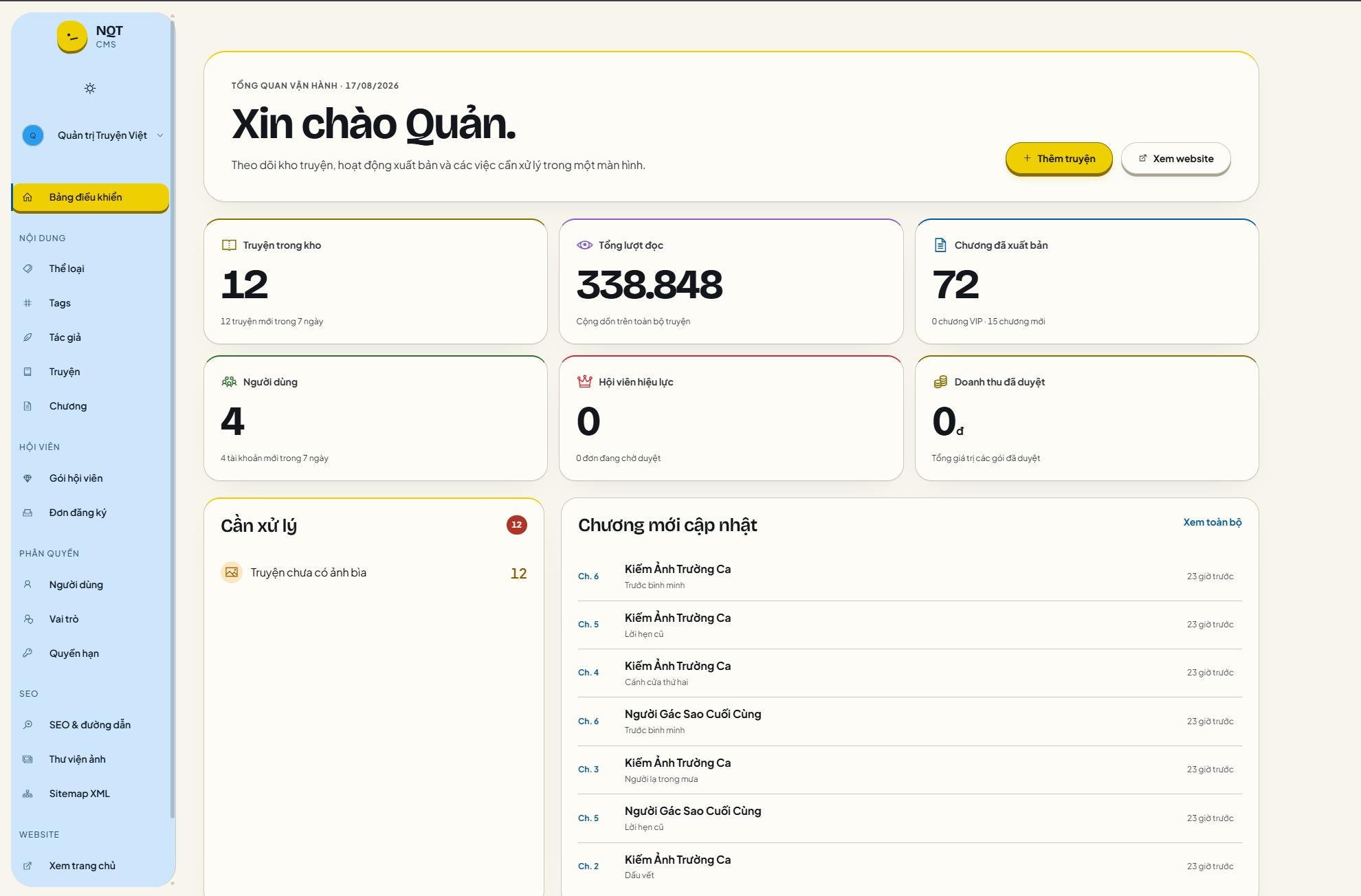 Source Code Web Truyện Chữ V20 - Laravel, TTS, FFmpeg, VIP & Dark Mode - ảnh 5